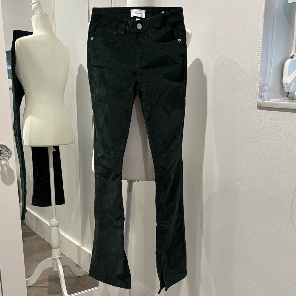 Frame Denim Forest Green Corduroy Pants